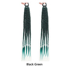 2pcs black green