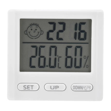 LED Thermometer Thermo-Hygrometer Multifunction Electronic Clock Temperature Humidity Meter Weather Station for Home With Alarm