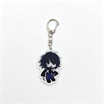 Game Forsaken Azuretime Two Time Azure Cosplay Keychain Kawaii Acrylic Keyring Key Chain Bag Accessory Decoration Ornament Prop