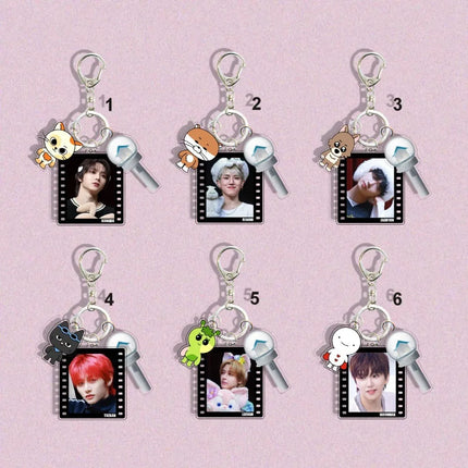 Cute Korean Men Boy Group Concert Character SUNGHO RIWOO JAEHYUN Pendant Bag Acrylic Backpack Hang Decoration Animal Keychain