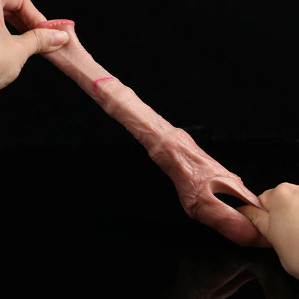 FAAK 14 styles Silicone Fantasy Horse Hollow Dildo Dog Large Knot Nude Penis Sleeve Size S M L Cock Enlarger Sex Toys For Men