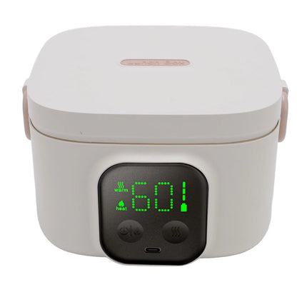 Electric Lunch Box Food Warmer Portable Insulation Mode Rechargeable 500ml Intelligent Constant Temperature Bowl for Travel
