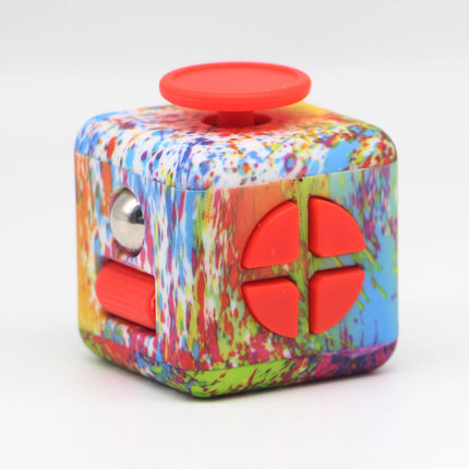 Fidget Toy 6-Sided Stress Relief Toy, Multi-Functional Finger Toy with Press, Squeeze & Slide Functions stress relief finger toy