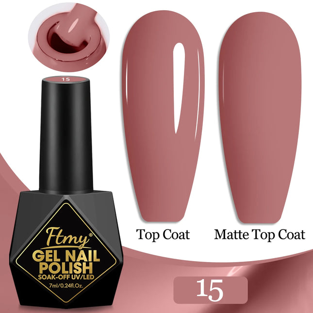7ml Color Gel Polish Set Popular Series Nail Polish Smooth Texture Colorful Manicure UV LED Soak Off Nail Art Semi Permanent Shi