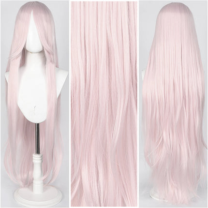 Long Straight Cosplay Wig 100CM Multiple Colors Pink Blonde Black Anime Costume Wig Universal Synthetic Cos Wig Daily Party Wig