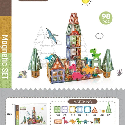 7.5cm Magnetic Building Blocks Construction Children Magnet Tiles Montessori Educational Toys for Kids Birthday Gifts