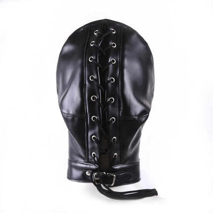 BDSM Sex Headgear Soft Adjustable Head Hood Closed Mask Binding band Mouth Ball Erotic Sex Toys Puppy Play K9 Bondage Kit