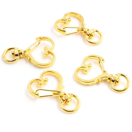 10pcs Cat Heart Snap Hook Trigger Clips Buckles For Keychain Lobster Lobster Clasp Hooks for Key Ring Clasp Jewelry Supplies