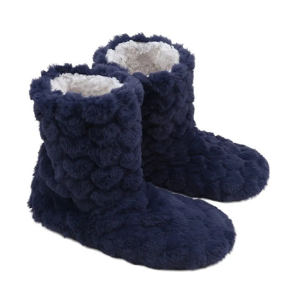 2026 Winter Adult Thick Warm Floor Shoes High Tube Non-Slip Indoor Cotton Shoes Plush Home Slippers Men And Women