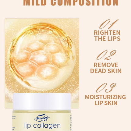 Hyaluronic Acid Collagen Sleep Lip Mask 20g Deep Hydration Lasting Moisturizing Exfoliation Day And Night Can Be Given As A Gift