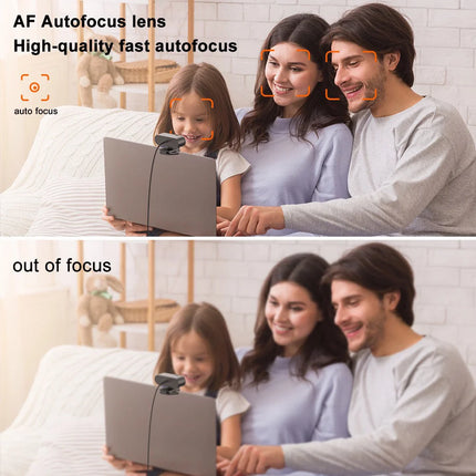 4K Webcam Video Camera 2K Autofocus Streaming Web Cam With Microphone Full HD 1080P Webcams for PC/Computer/Laptop