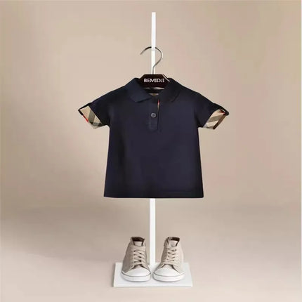 Summer Baby Boy polo Shirt Fashion Kids Short Sleeve T Shirt  Striped Children Cotton Clothes 1-9 Years Boy Tops Drop Shipping
