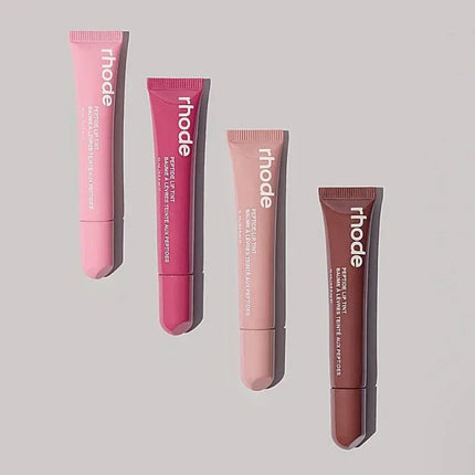 4pcs Soft Tube Mirror Lip Gloss Lip Oil Nude Brown Plumping Lip Gloss Moisturising Transparent Lipgloss Beauty Cosmetics Makeup