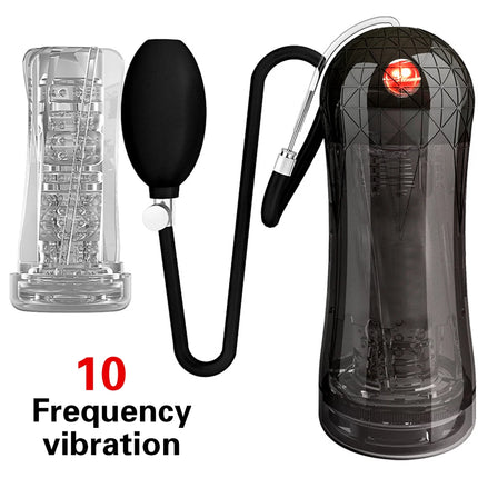 Hand Suction Male Masturbator Penis Pump Vibrators Artificial Vaginal Real Pussy for Men Cock Exerciser Glans Sucking Sex Toy 18