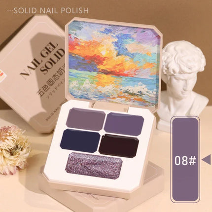 Solid Nail Polish Color Mud Gel Full Coverage Painting Nail Art Glue Mousse Creamy Texture Manicure Varnishes Solid UV Gel Plate