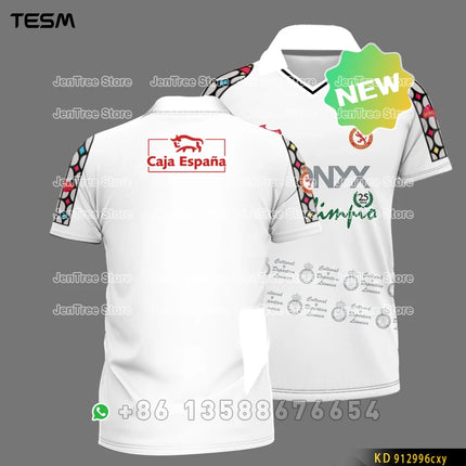 TESM Summer POLO Shirt Men Summer Sports V-neck T-shirt Street Trendy Short Sleeve 3D HD Print T-shirt