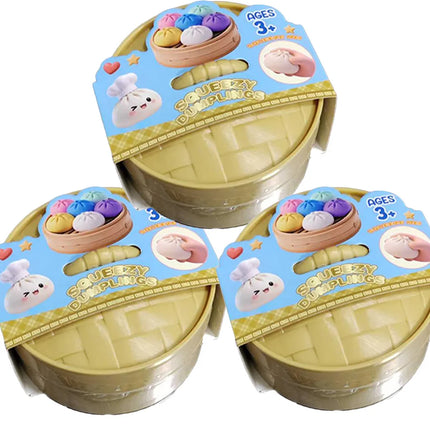 Colorful Simulated dumpling squishie Relaxing Relieve Anxiety Antistress Enhance Happiness Reusable Rebound Squeeze Reliever Toy