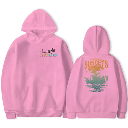 Forever Chasing Sunsets Hoodie Coconut Tree Chasing Sunsets Trend Hoodie Ocean Beach Series Vintage Women Men Hoodies