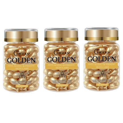 90 Capsules/Bottle Anti-Aging Facial Skin Care Essence Capsules, Rich in Retinol, Collagen and Other Ingredients, Moisturizing, Firming, and Nourishing, for Daily Use by Women, Packaged in Capsules, Safe and Hygienic, Easy to