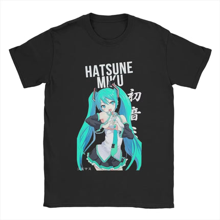 2026 new Hatsune Miku Anime T Shirt Men's Cotton Top Tee Aesthetic O-neck Short Sleeve High quality