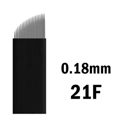 50pcs/Box Black Nano Blades Thin 0.18mm Microblading Flex U Shape Tattoo Needles Permanent Makeup Eyebrow Manual Pen