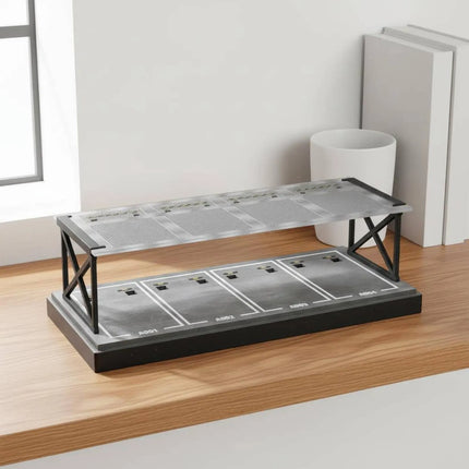 1:64 Parking Lot Display Easy to Assemble Double Layer Car Display Rack Miniature Car Garage Shelf Dust-Proof Lightweight