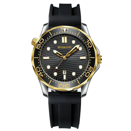 BINBOND Fashion Business Ultra-thin Seahorse Series Men's Quartz Watches Waterproof Luminous Sport Multifunction Men's Wristwatch
