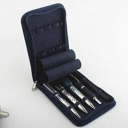 48 /24/10 Slots Fountain Pen Case, Canvas Pen Holder Display Pouch Bag Storage Large Capacity Waterproof