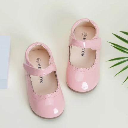 Girls' Soft-Soled Multi-color Leather Spring Autumn New Baby Girl Bright Color Leather England Style Breathable Princess Shoes