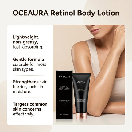 Retinol Body Lotion Anti Aging Firming Hydrating Brightening Increase Elasticity Softening Moisturizer for Dry Skin Body Cream
