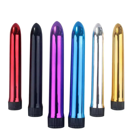 6-Color Metal Body Vibrator, AA Battery Powered, 18cm Relaxation Massage Bullet Seducer clitoral stimulation Sex toys for Women