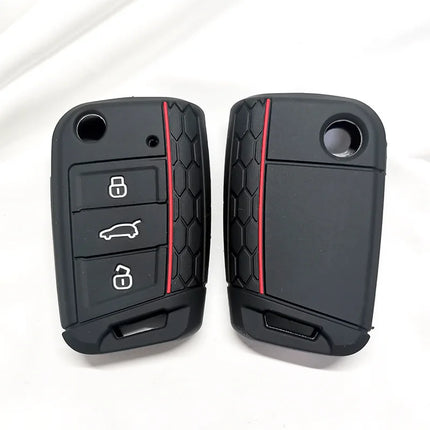 For VW Golf 7 GTI Polo T-Cross T-Roc Touran Tiguan Skoda Octavia Rapid Kodiaq Fabia Seat Ibiza Leon Ateca Arona Key Case Cover
