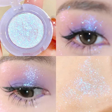 Monochrome Glitter Eyeshadow Pearlescent Highlighter Powder Makeup Diamond Eye Shadow Palette Bright Shiny Eye Makeup Cosmetics