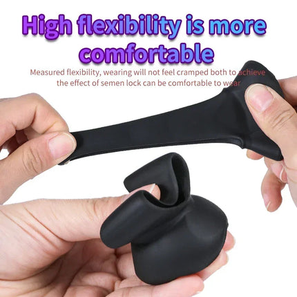 Couple Shock Delay Liquid Silicone Egg Lock Rings Adult Male Penis Lock Ring Shockproof Egg Lock Ring for Enhanced Pleasure