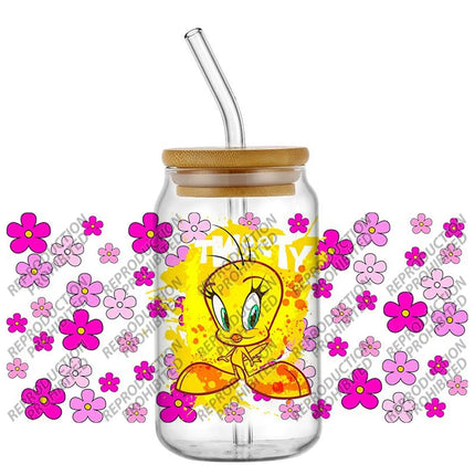 New Product Little Yellow Duck Waterproof DIY Decals 3D Transfers Stickers 16oz UV DTF for Glasses cup Wraps