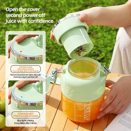 Juicer, Electric Juicer, 800ml Rechargeable Juice Cup Blender, Suitable for Milk Shake Machine, Sand Ice Machine