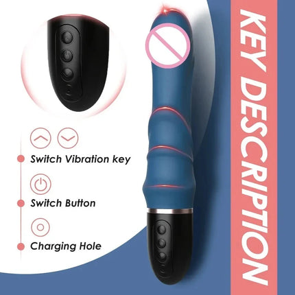 10 Modes Soft Silicone Vibrator Big Dildo Massager Female Masturbator for Couples G-spot Clitoral Stimulator Sex Toys for Women