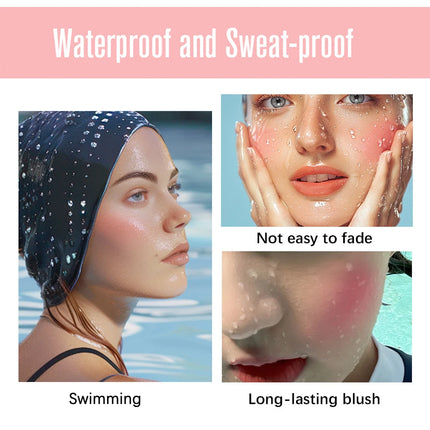 Professional Makeup Powder Blush 12HR Wear Vegan Formula Blusher Makeup Blush in Bar Cosmetics Palette Powder Pink Cream Face
