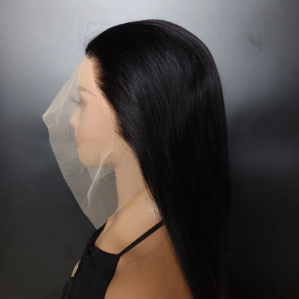 13x4 13x6 Human Hair Lace Frontal With Wig Cap Natural Color 150% Density Pre-Plucked Brazilian Virgin Hair 16-20 Inch