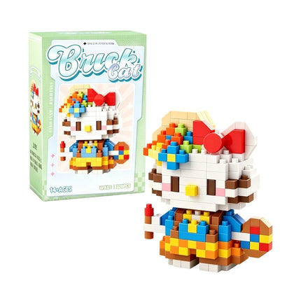 99 style SANRIO Hello Kitty Building Blocks Cartoon Figures Kuromi Bricks My Melody Children's Assembly Toys Cinnamoroll Gift