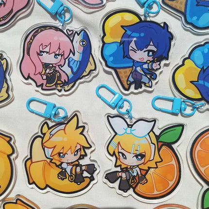 Vocaloid Acrylic Charm Keychains 2.5 Inch Character Anime Key Ring Collectible Pendants Unisex