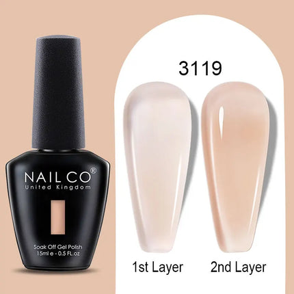 NAILCO Winter Series Color Gel Nail Polish 15ML Semi Permanent Soak Off Gel Varnishes Super Texture Gorgeous Nail Manicure Art