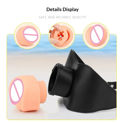 Adults Toys Leather Gag Gag Plug Adult Game Adjustable Penis Masturbation Cup Adult Restraint Slaves Bondage Erotic Sex Toy bdsm