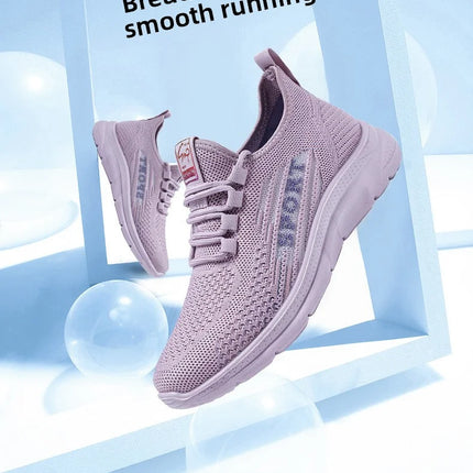 Sneakers 2025 New Fashion Wedge Platform Plus Size Casual Sports Shoes Women Lace-up Mesh Breathable Women's Vulcanized Shoes