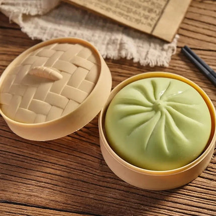Giant Dumpling Squeeze Toy for Anxiety Relief Soft Steamed Stuffed Bun Simulation Food Fidget Decompression Dough Toy