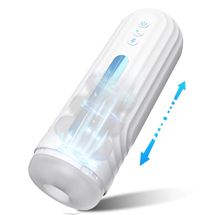 Thrusting Male Masturbator Cup Automatic Telescopic Vibration Blowjob Machine Pocket Pussy Penis Pump Men Masturbation Sex Toys