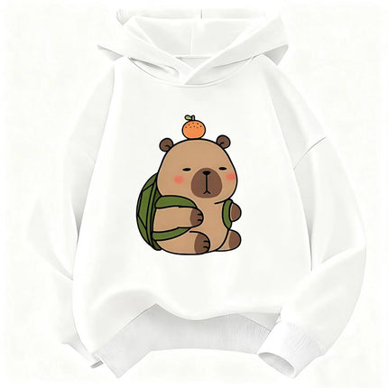 New Kids Kawaii Capybara Children's Hoodie Sweatshirt Cute Hoody for Boys Girls Spring Casual Hoodies