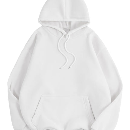 Basic Winter Women's Solid Hoodies Stretch Fleece Comfortable Sweatshirts Loose Pocket Warm Clothes New Street Female Pullover