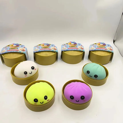 HOT Colorful Simulated Dumpling Blind Box Squishy Toy Relaxing Antistress Squeeze Reliever Happiness Enhancer Anxiety Relief