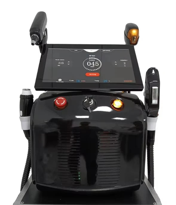 2026 4 In 1 Soprano 755/808/940/1064nm 4 Waves Titanium Ice Laser Hair Removal Latest FAC Technology ND:YAG+RF+IPL Painless